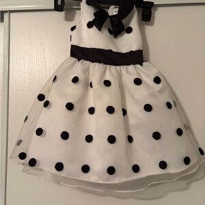 Joe-Ella White and Black Polka Dot Dress